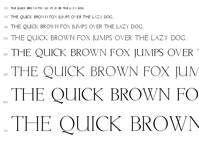 Livia Medium font waterfall